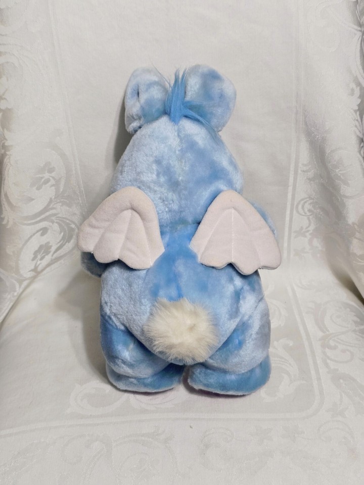 Vintage Disney 1984 Wuzzles Hasbro Softies Hoppopotamus Plush Blue