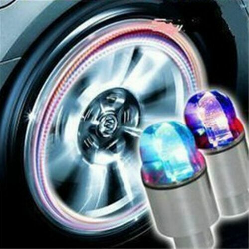 LED Flash Valve Cap Lamp Light Wheel Tire 2PCS Spoke Neon Bike Car - Picture 10 of 15