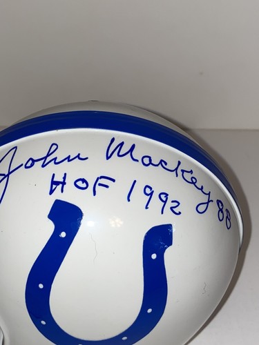 John Mackey HOF Throwback 2 bar HOF 1992 signed/autographed mini helmet PSA/DNA - Picture 2 of 6