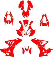 BMW S 1000 RR 2012 2013 2014 vector template escala real 1:1