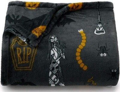 Disney Nightmare Before Christmas Sherpa Throw Blanket Jack Skellington  60x72 