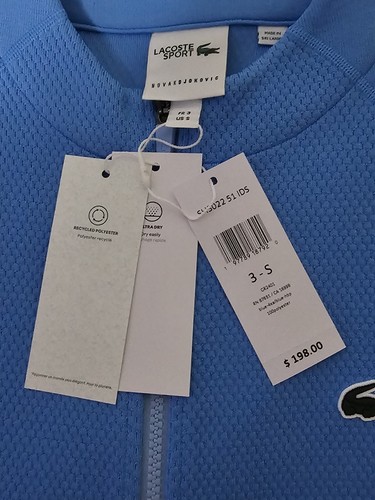 New Lacoste x Novak Djokovic Mens Light Blue Sweatshirt Size Small - Picture 8 of 8