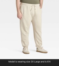 Goodfellow  Co Mens Fleece Jogger, Tan, Size Medium Tall