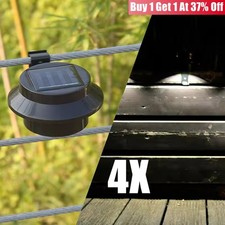 4X Solar Powered Led Gutter Door Wall Fence Lights Outdoor Garden Roof Security