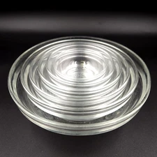 Duralex France Clear Glass Mixing Bowl - Set of 6 - Graduated 5.5 to 2.25 in