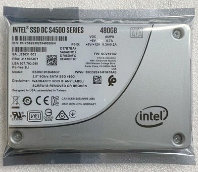 Intel DC S4500 480GB Server SSD SATA III Enterprise TLC mit Stromausfallschutz