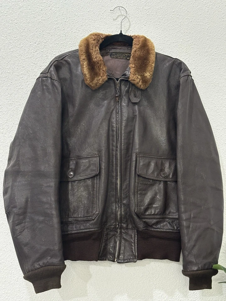 Винтажная летная куртка 1960-х тип G-1 размер 42 ВМС США - Изображение 2 из 4