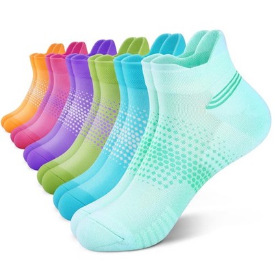 6 Pairs Ankle Compression Socks Women Running Heel Tab Low Cut Athletic