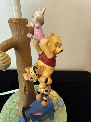 Disney Winnie The Pooh Lamp Kids Line No Shade Tigger Piglet Eeyore Tree READ - Picture 2 of 10