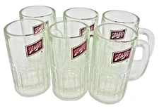 Vintage Schlitz Beer Mugs – Set of 6 – Milwaukee Advertising Barware –  Glass