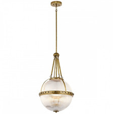 Kichler Aster 3 Light Pendant Light in Natural Brass
