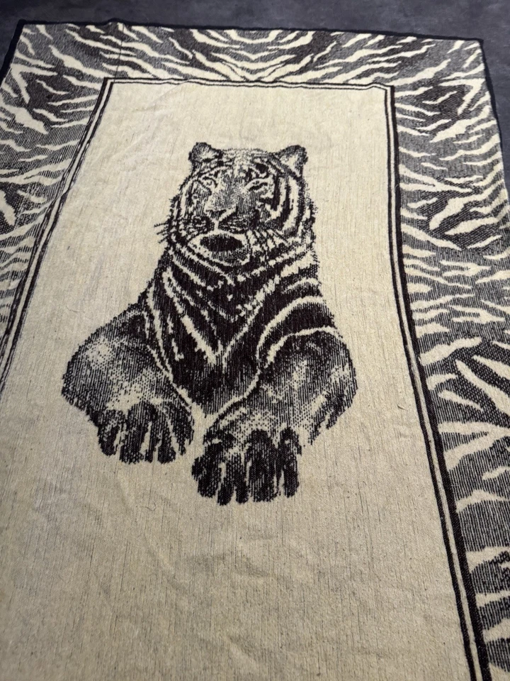Manta vintage Biederlack Tiger 55X77 Foto 3 de 4