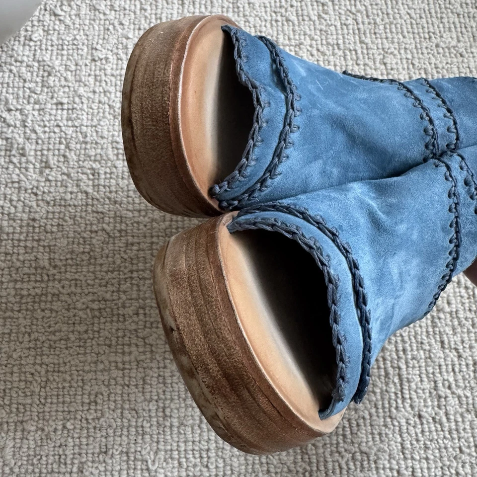 Sandalia de cuña sin cordones Nelson para mujer A.S.98 ~ azul EU 40 US 9-9.5 Foto 3 de 4