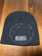 Monster Energy Supercross Black Knit Beanie Hat Feld Motorsports Logo Acrylic
