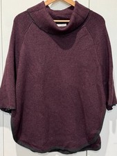 Women's LOFT Outlet cowl neck marled Burgundy Gray Cowl Neck Sweater topper XS/S