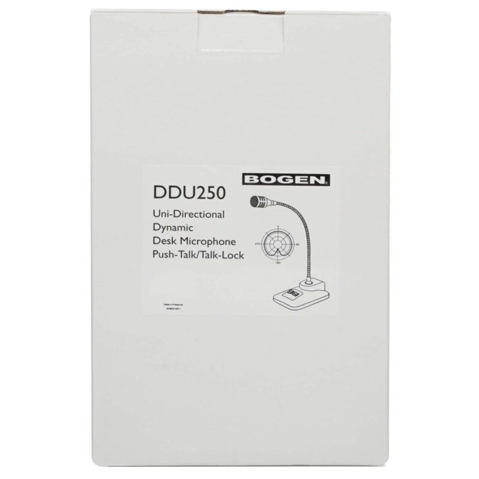 Bogen DDU250 Dynamic Desktop Gooseneck Paging Microphone with Push-to-Talk NEW - Image 4 of 4