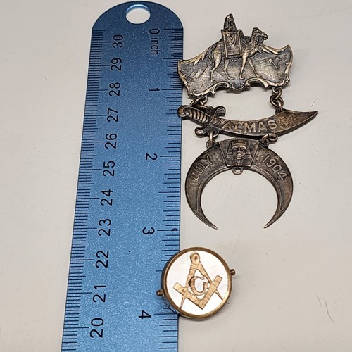 Vintage Freemason Masonic Shriner Pin Lot 4 Pcs - Picture 2 of 12