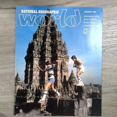 NATIONAL GEOGRAPHIC WORLD Magazine JANUARY 1984 Indonesian Safari Brown Bears