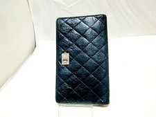 portafoglio chanel matelasse bifold nero con sigillo di autenticità dal Giappone