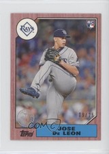 2017 Topps Mini 1987 Design Red /25 Jose De Leon #87-131 0h1