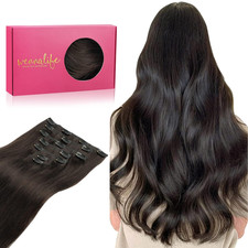 Clip in Hair Extensions Real Human Hair, 18 Inch 120G 7Pcs Human Hair Extensions