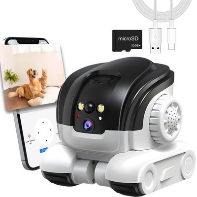 Pet Camera, 1080P Movable Robot Pet Cam Indoor with Phone APP, Security Camer...