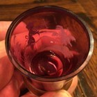 Vintage Mary Gregory - Ruby Red & Gold Gilt SHOT GLASS Art Glass — photo 4