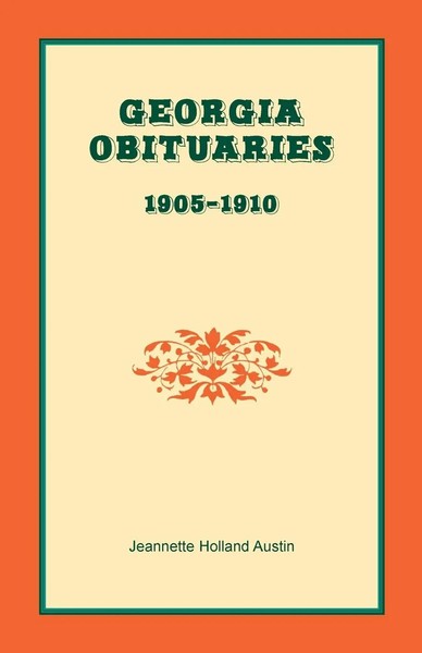 Jeannette Holland Austin | Georgia Obituaries, 1905-1910 | Taschenbuch (2015)-image