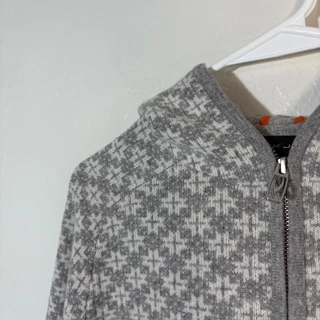 Suéter KJUS Mujer Gris Medio Cremallera Completa Sudadera con Capucha Lana de Cordero Angora Cachemira Esquí Foto 2 de 4