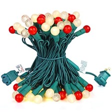 Christmas Lights Outdoor 24FT 70 LED G15 Multi Color Globe Christmas String L...
