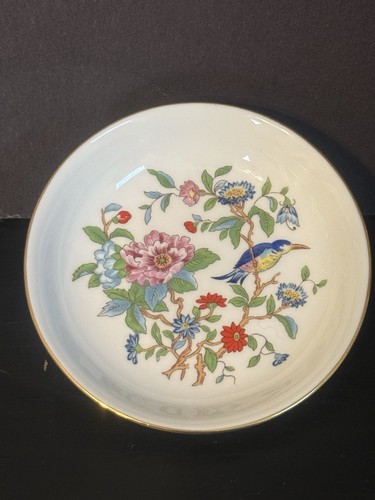 Plato de baratija vintage Aynsley English Bone China cubierto PEMBROKE pájaros floral - Imagen 1 de 5