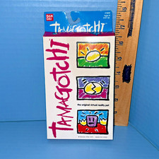 Vintage Bandai 1997 Tamagotchi Clear Digital Virtual Pet In Box Tested Working