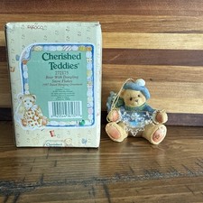 Cherished Teddies "Bear With Dangling Snow Flakes" Ornament 1997 272175 Enesco