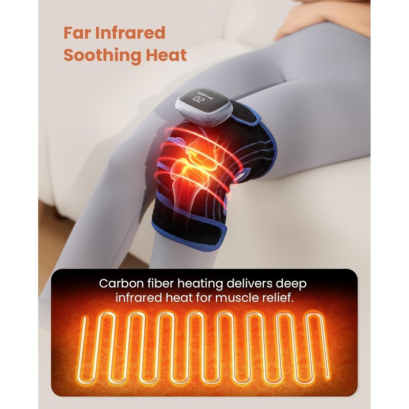Bob and Brad Knee Brace Cordless Heated Massager Portable Electric Far-Infrared