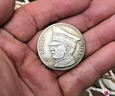 1935 5 REICHSMARK 5RM GERMAN FUHRER WWII COMMEMORATIVE COIN