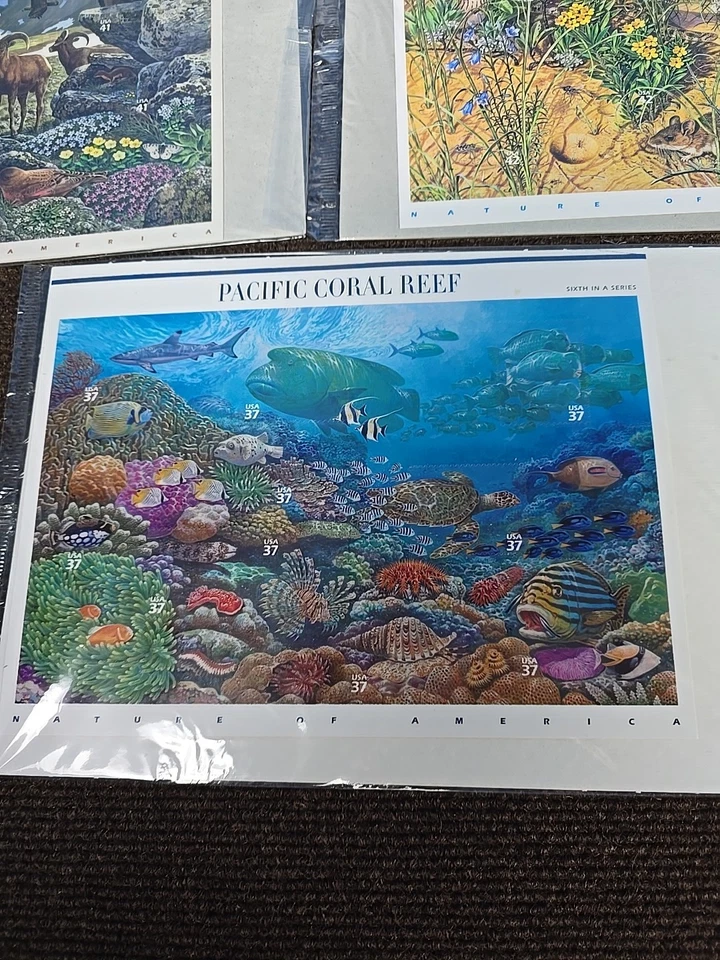 NATURE OF AMERICA STAMPS 8 SHEETS  - Image 3 of 4