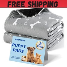 Washable Pee Pads for Dogs, 2Pack Reusable Puppy Pads, Fast Absorbent Dog Pee Pa