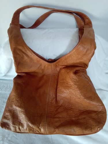 Cartera Bolso de Hombro RIALTO Vintage. Cuero genuino. 11 x 11 - Imagen 2 de 3