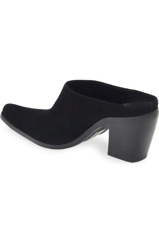 Jeffrey Campbell Hold Em Western-Inspired Suede Mule in Black Size 10 - Picture 5 of 6