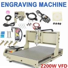 2.2kW USB Engraving Machine CNC 6090 Router 4 Axis Engraver Milling + Controller