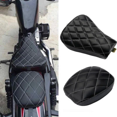 Front Driver Solo Seat+Rear Passenger Pad For Harley Sportster XL1200 883 72 48 - Image 1 of 4