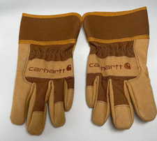 NWOT Carhartt BROWN Work and Garden Gloves with Safety Cuff Adult Size MEDIUM