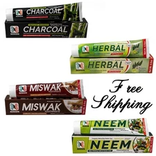 Neem Miswak Herbal Charcoal Essential Toothpaste 5 in 5 Dental Care 1 Tube Fresh