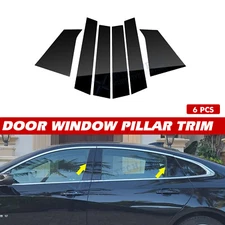 Glossy Black Window Pillar Posts For Chevy Malibu 2016-25 Door Trim Decoration