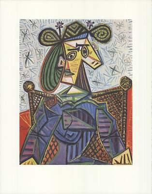 PABLO PICASSO Woman Sitting in an Armchair 19.75