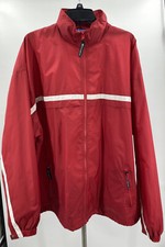 Vintage Champion Windbreaker Jacket Full Zip Red Hooded XXL Hide A Way Hood