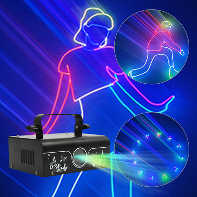 RGB Laser Animation Disco Partylicht DMX Strobe Bühnenbeleuchtung Fernbedienung/