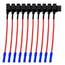 10 Add on A Circuit Device Fuse Tap Dual Protect Adapter ATC ATO Blade Piggy Car