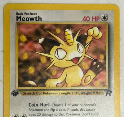 team rocket meowth pokemon card Pokemon Team Rocket Common Meowth #62