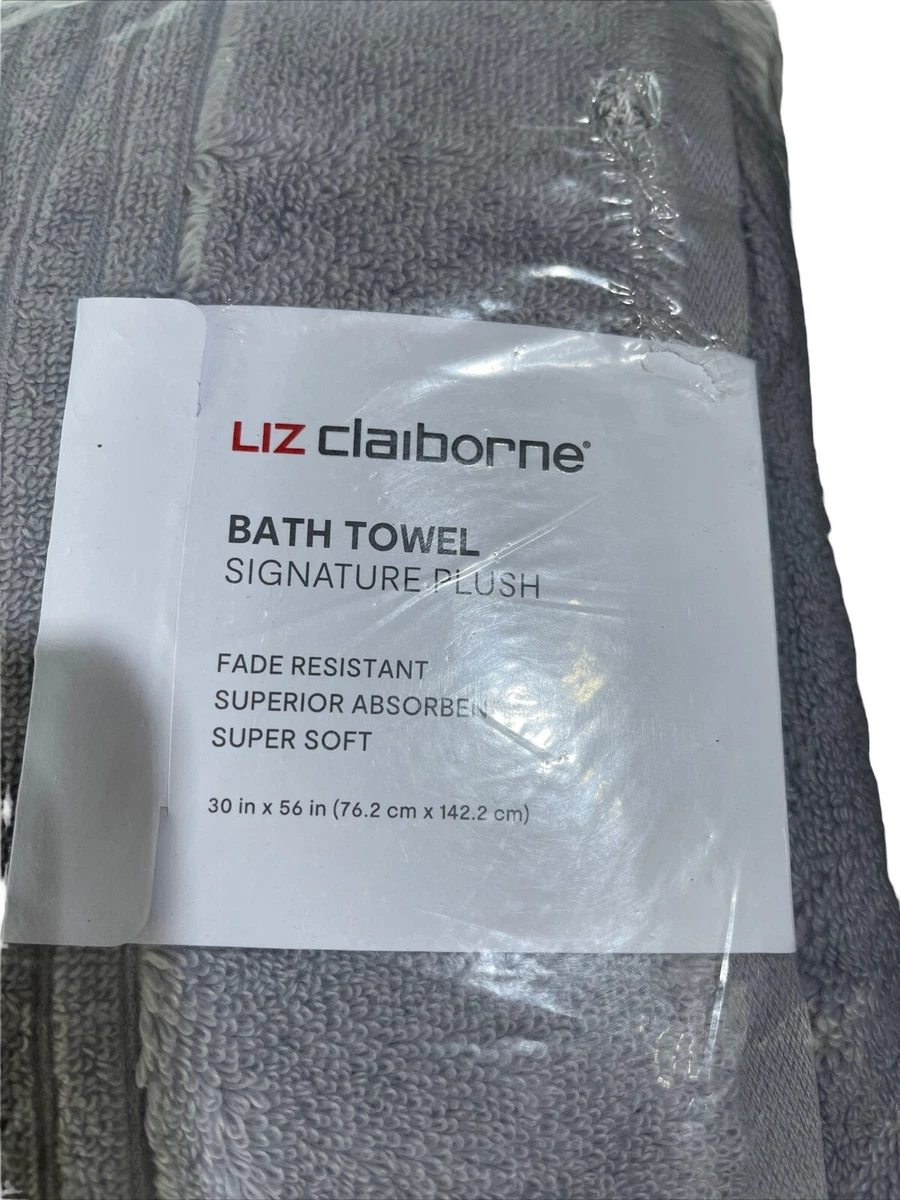 Liz Claiborne Bath Towel Signature Plush 30”x56” Fade Resistant